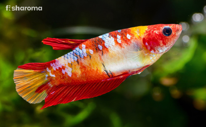 A Female Betta Fish in their natural habitat